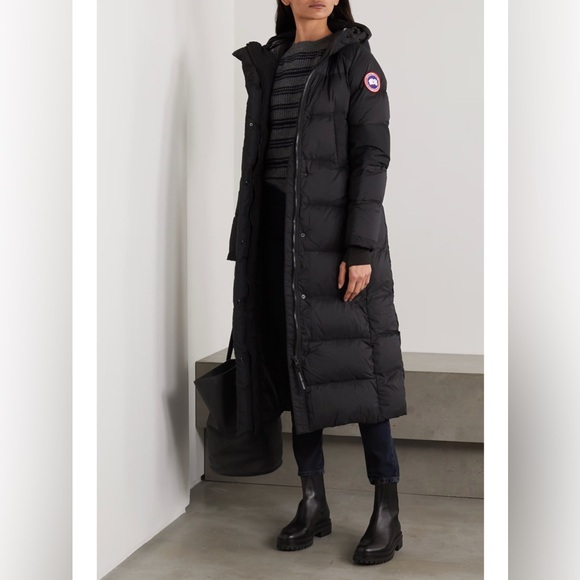 Canada Goose Alliston Long Parka Red Logo Jacket Black size xs - Picture 6 of 16